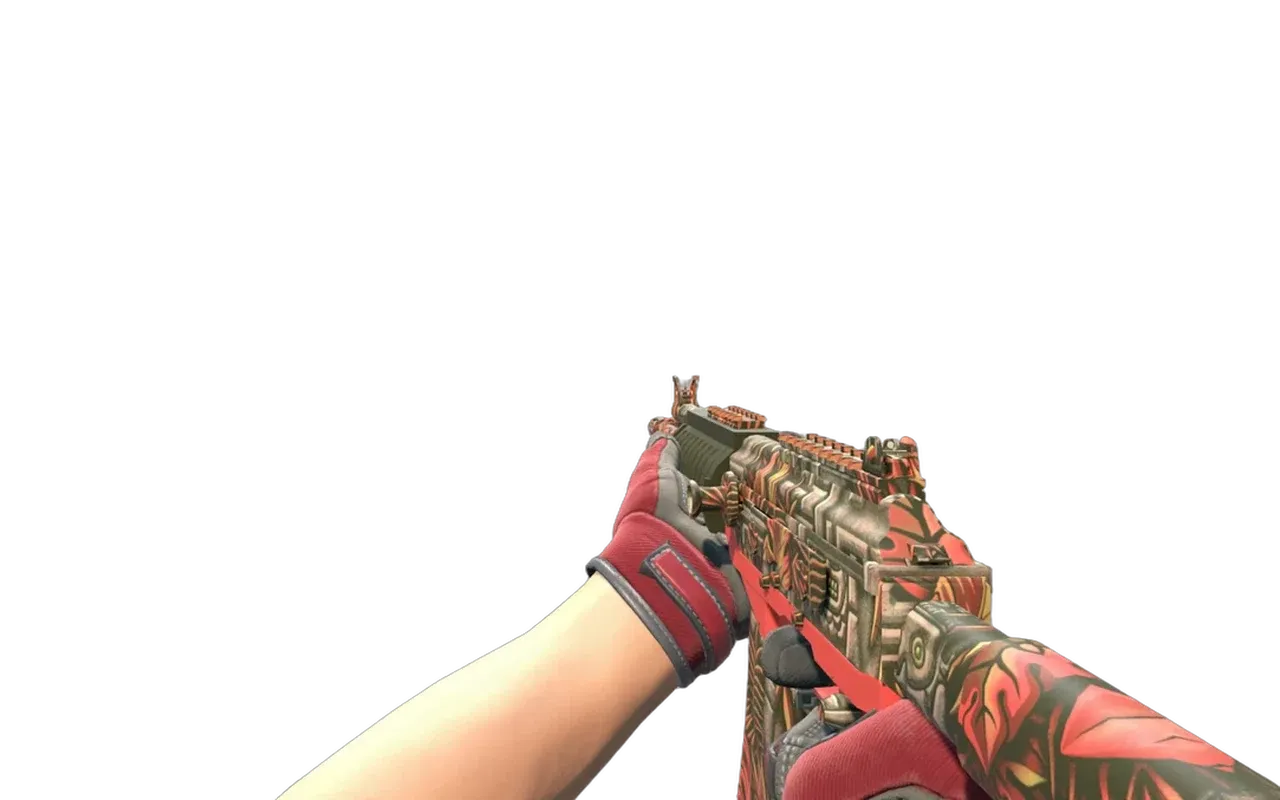Galil AR Dusk Ruins with Crimson Web Specialist Gloves CS2 skin combo