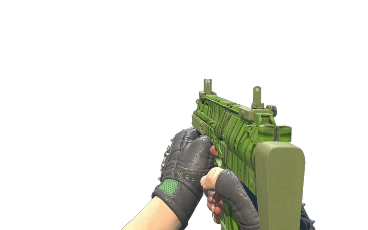 MP7 Tall Grass with Emerald Hydra Gloves CS2 skin combo