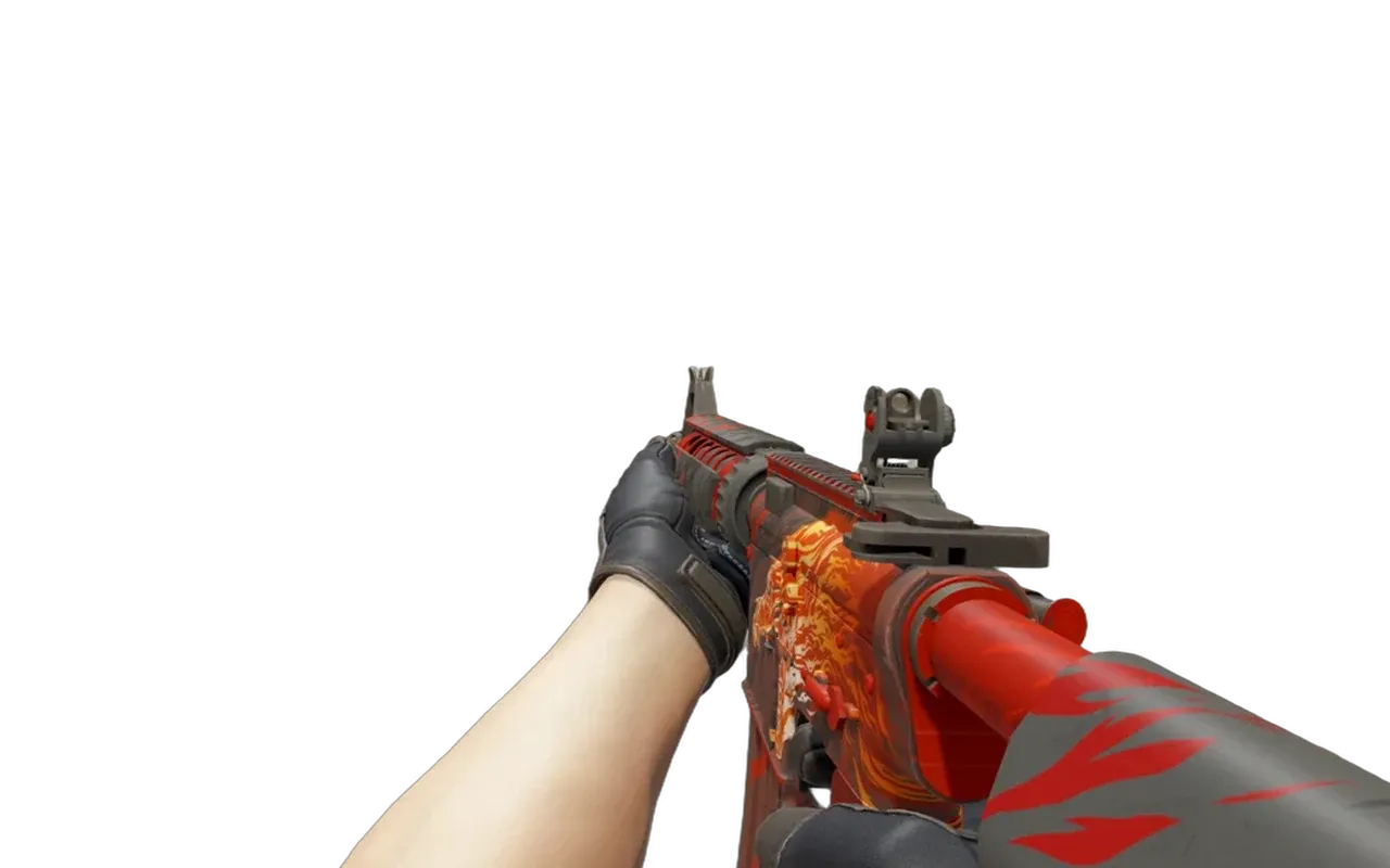 M4A4 Howl with Blackbook Specialist Gloves CS2 skin combo