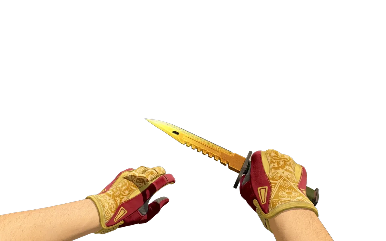 M9 Bayonet Lore with Occult Sport Gloves CS2 skin combo