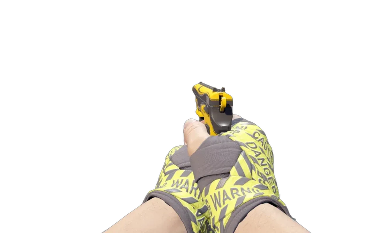 CZ75-Auto Yellow Jacket with CAUTION! Hand Wraps CS2 skin combo