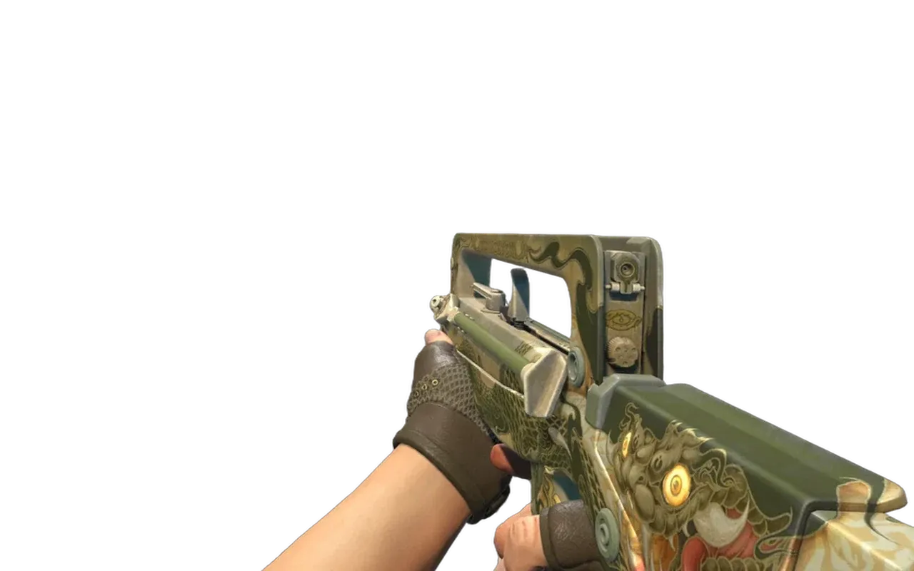 FAMAS Snake Song with Mangrove Hydra Gloves CS2 skin combo