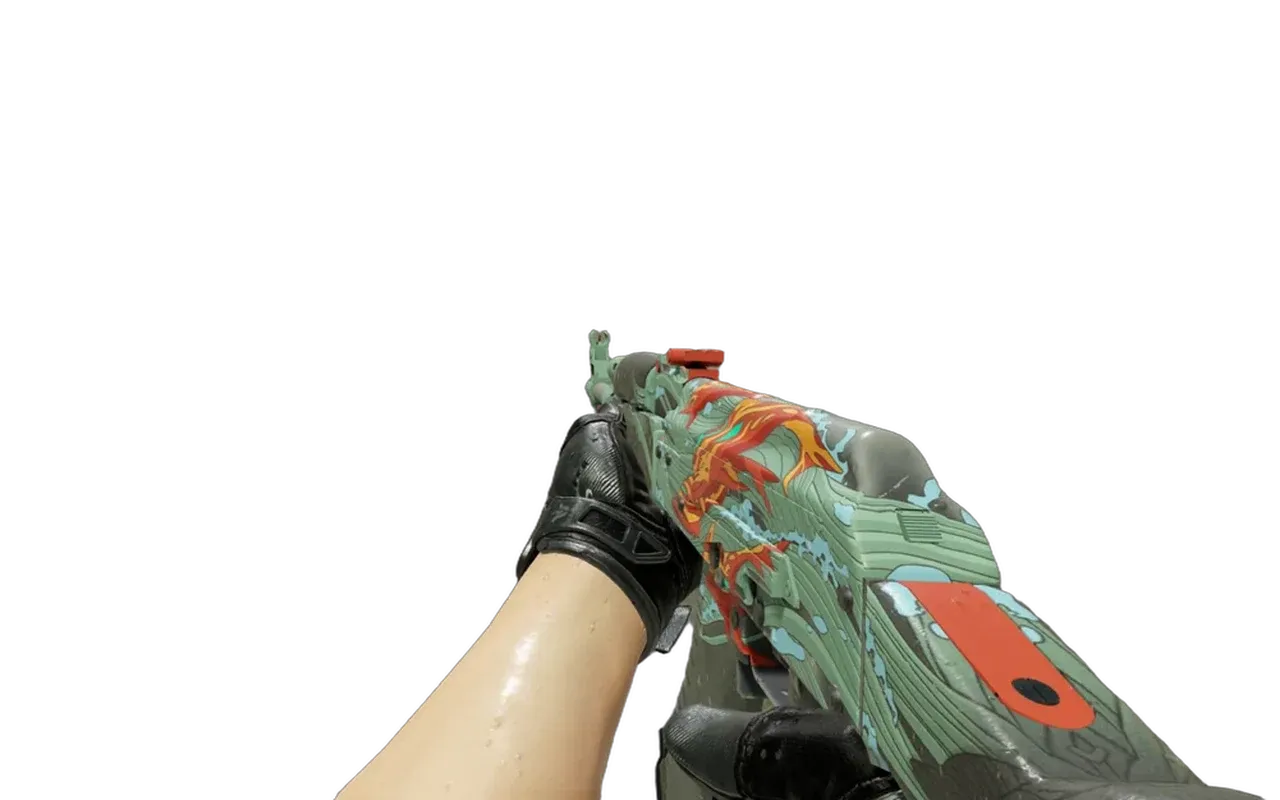 AK-47 Aquamarine Revenge with Nocts Sport Gloves CS2 skin combo
