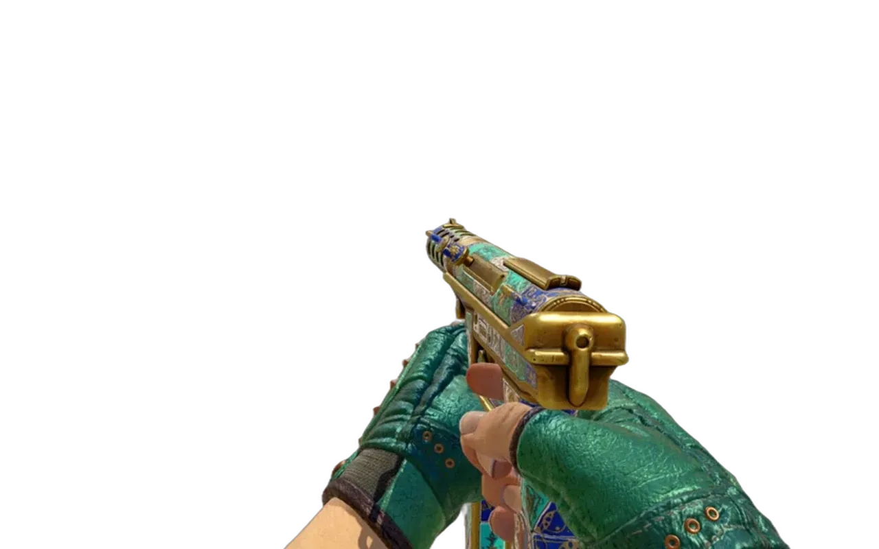 Tec-9 Sultan with Jade Broken Fang Gloves CS2 skin combo