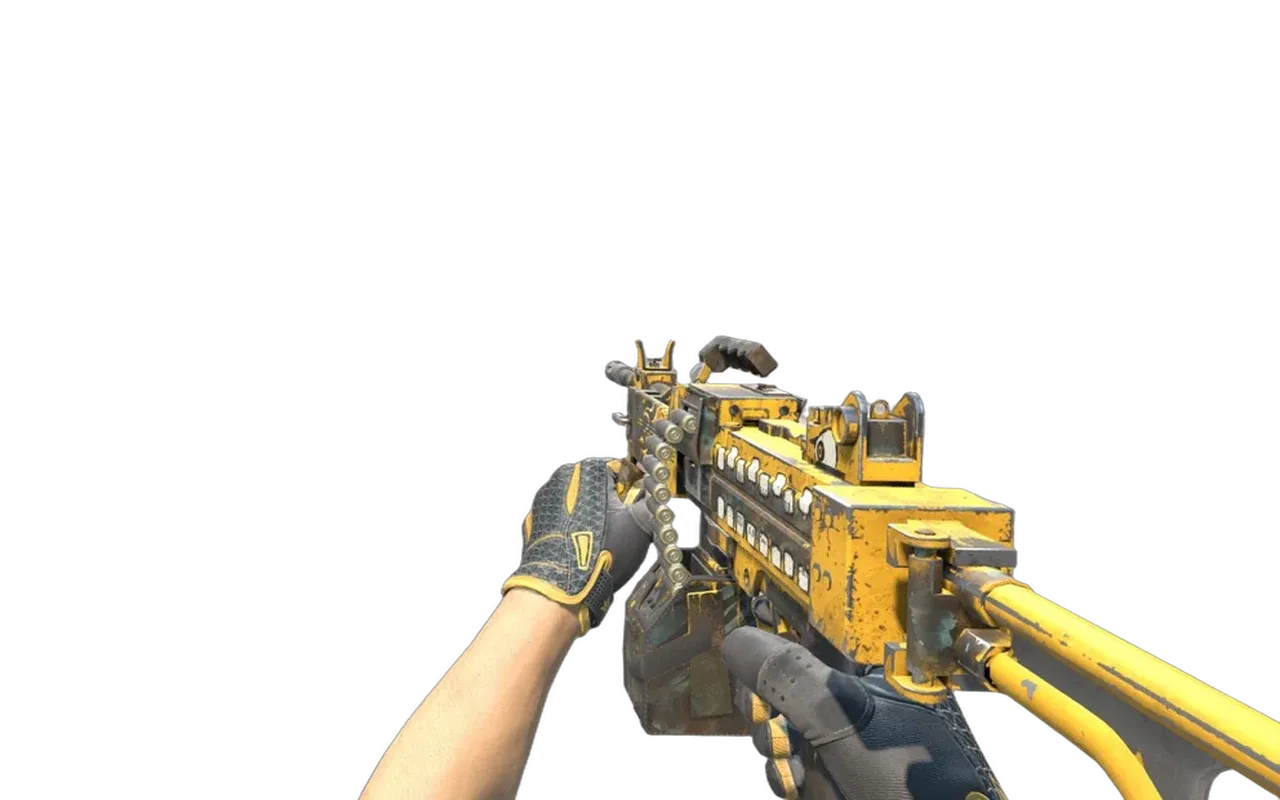 Negev Loudmouth with Omega Sport Gloves CS2 skin combo