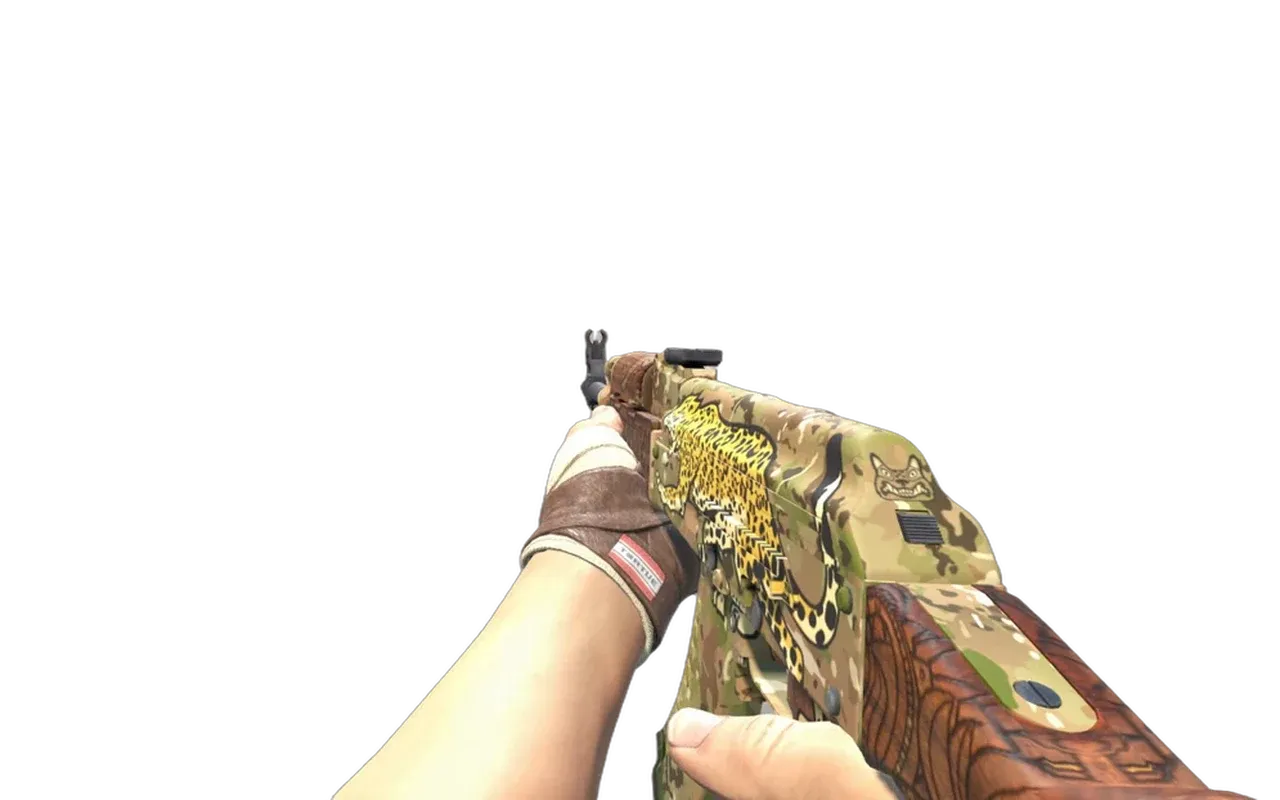 AK-47 Panthera onca with Leather Hand Wraps CS2 skin combo