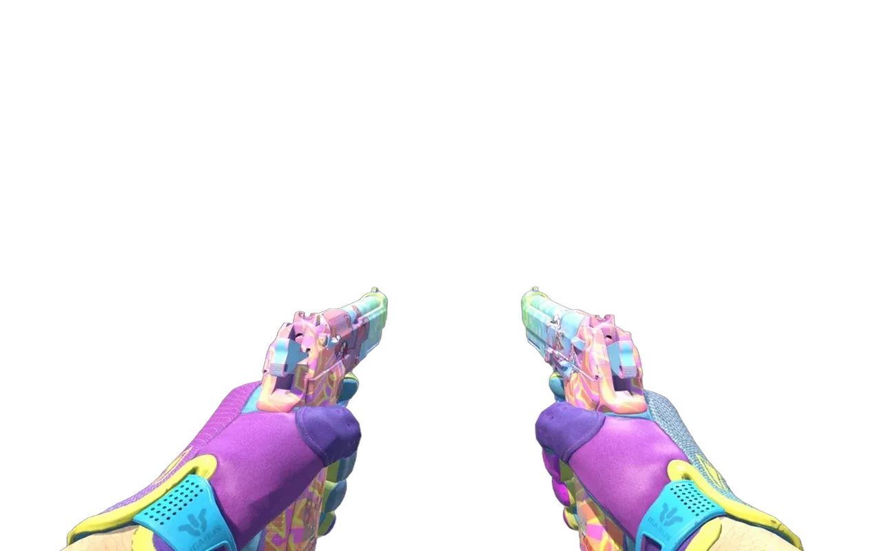 Dual Berettas Sweet Little Angels with Ultra Violent Sport Gloves CS2 skin combo
