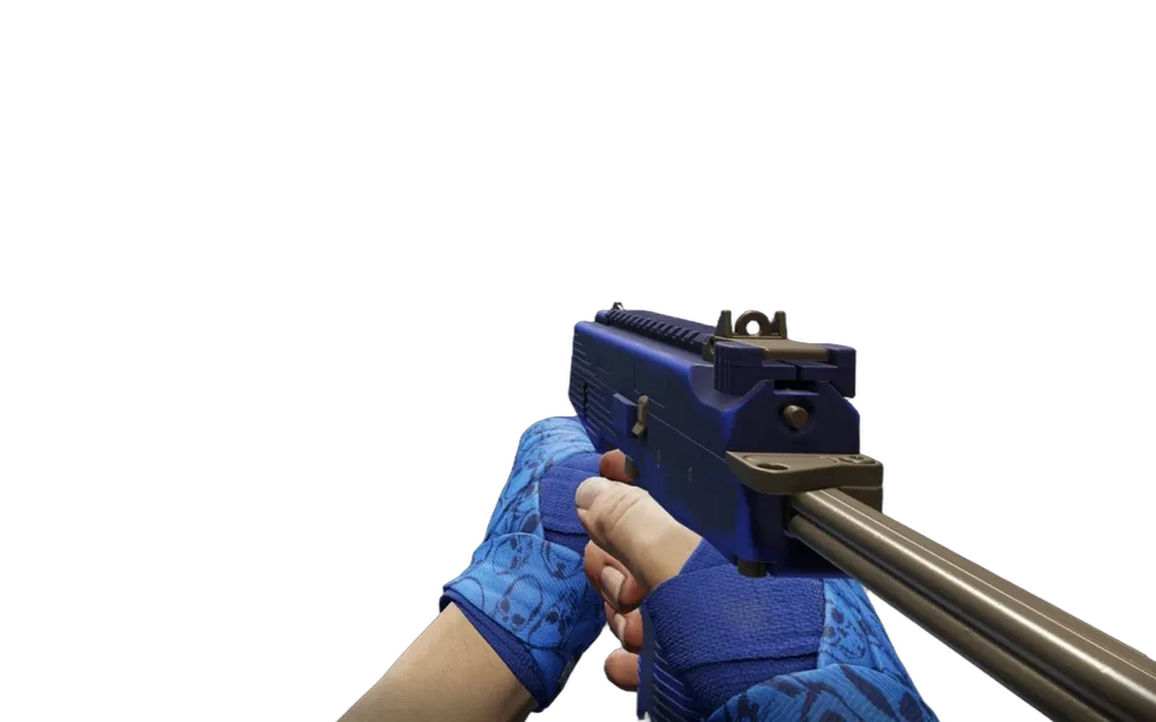 MP9 Cobalt Paisley with Cobalt Skulls Hand Wraps CS2 skin combo