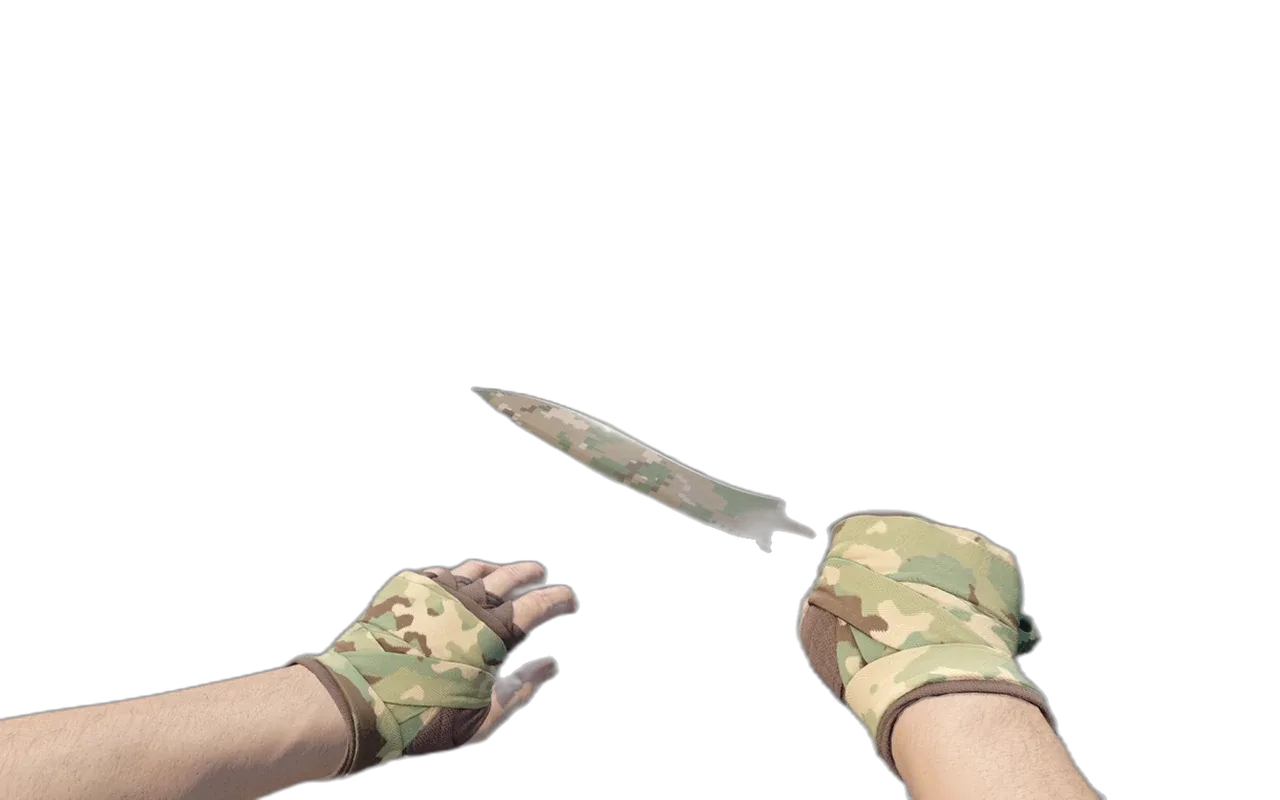 Classic Knife Forest DDPAT with Arboreal Hand Wraps CS2 skin combo