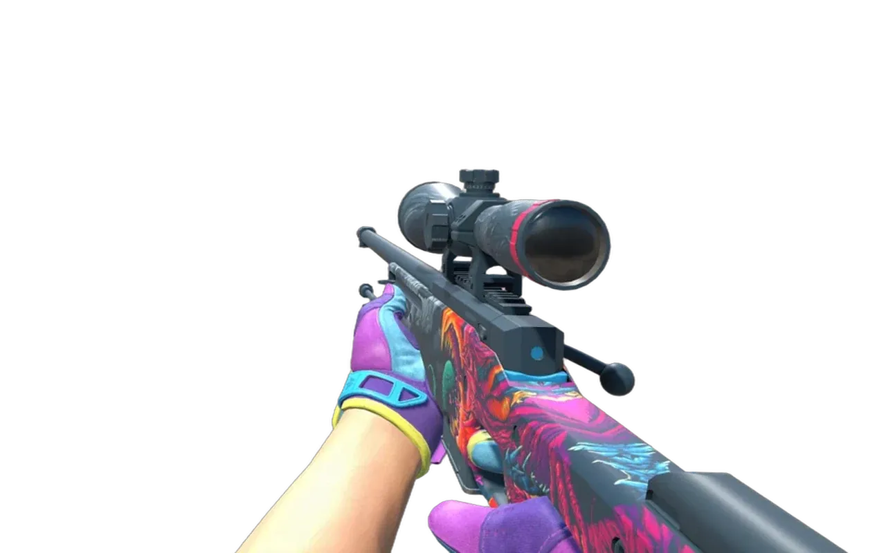 AWP Hyper Beast with Ultra Violent Sport Gloves CS2 skin combo