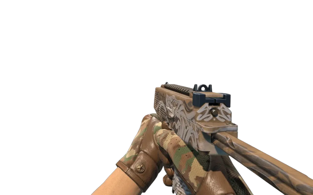 MP9 Dune Asp with Convoy Driver Gloves CS2 skin combo