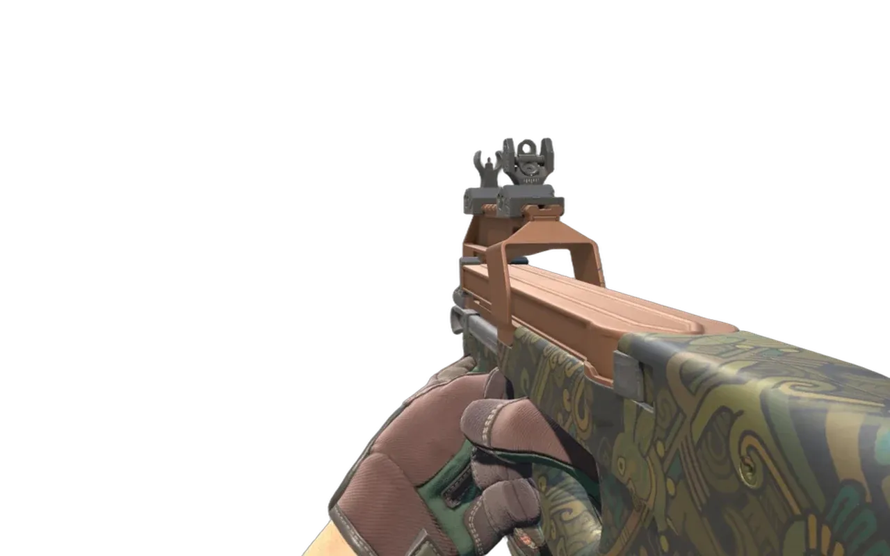 P90 Ancient Earth with Buckshot Specialist Gloves CS2 skin combo