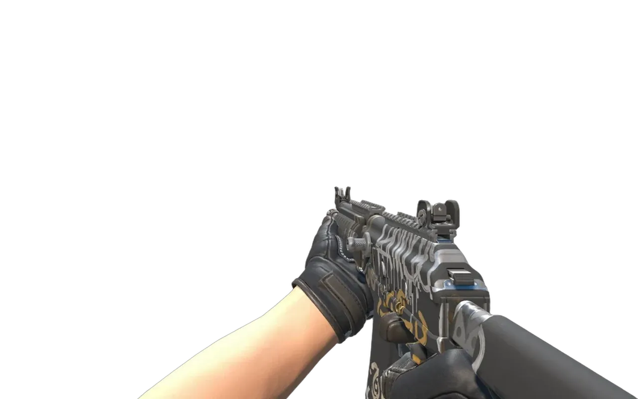 Galil AR Metallic Squeezer with Blackbook Specialist Gloves CS2 skin combo