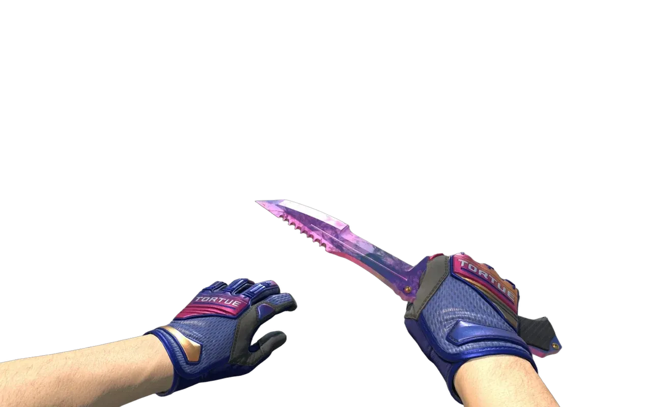 Huntsman Knife Doppler Phase 2 with Fade Specialist Gloves CS2 skin combo