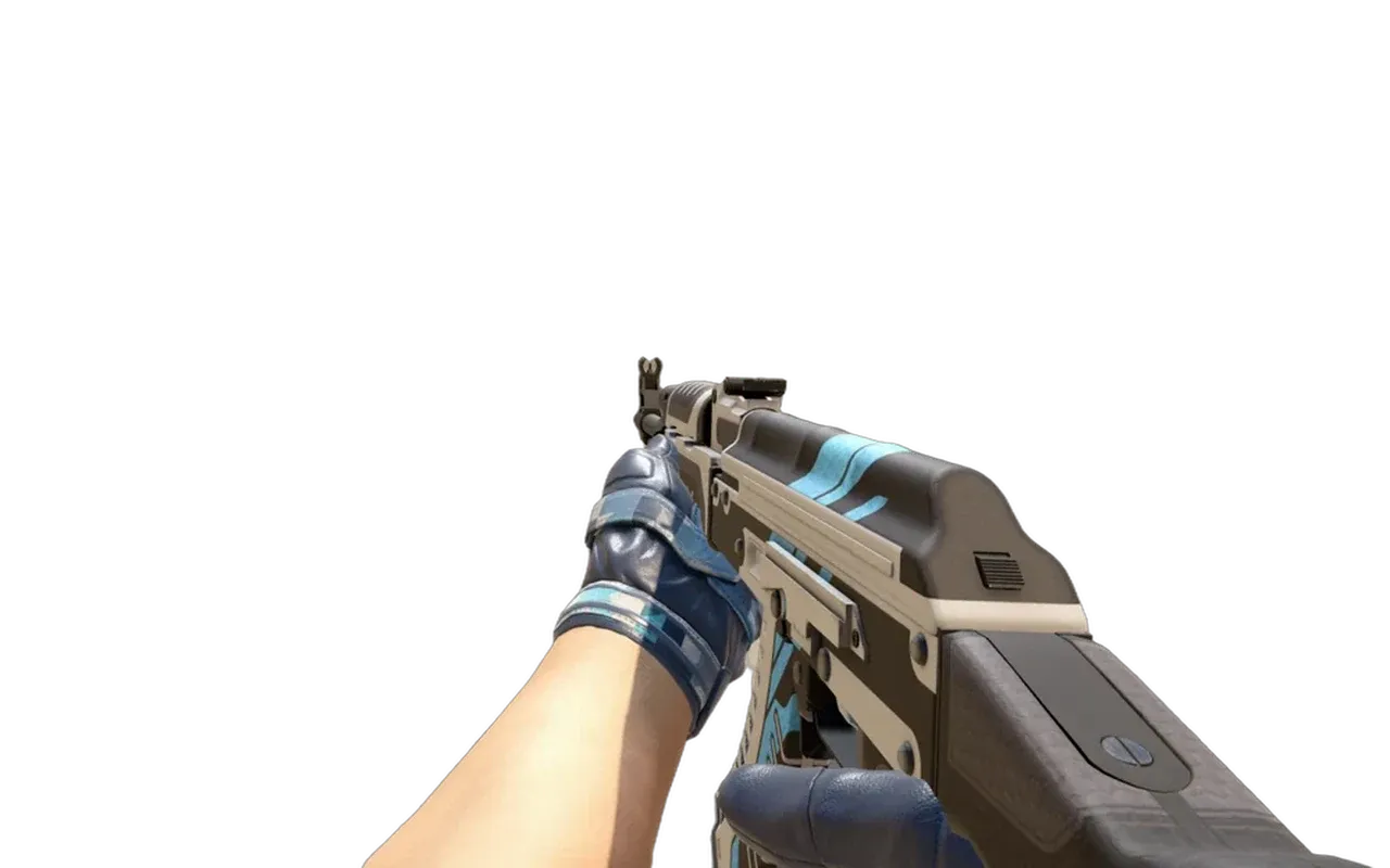 AK-47 Vulcan with Polygon Moto Gloves CS2 skin combo