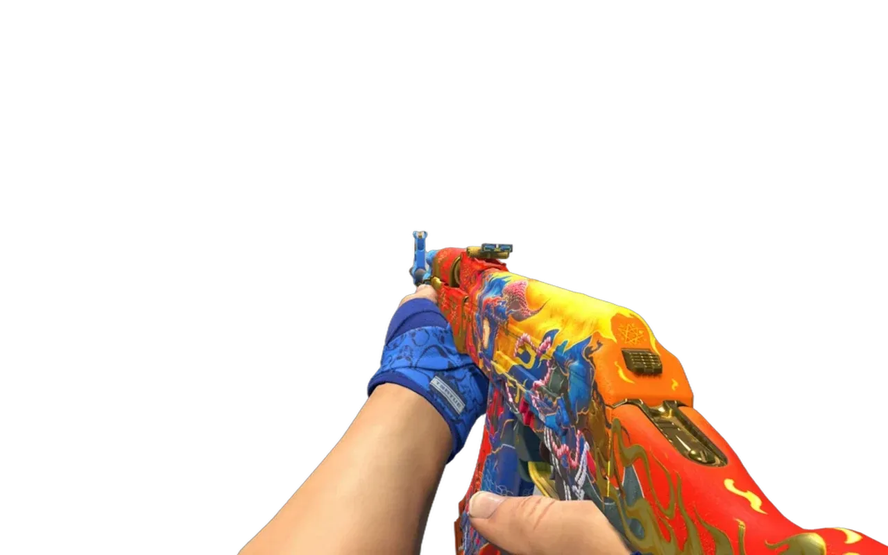 AK-47 Consequence of the Jinn with Cobalt Skulls Hand Wraps CS2 skin combo