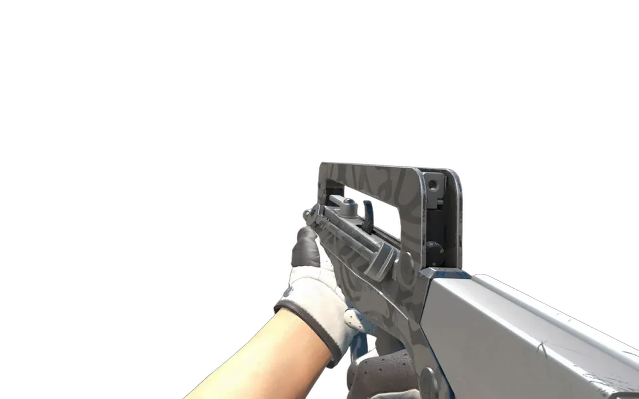 FAMAS Dark Water with Black Tie Driver Gloves CS2 skin combo