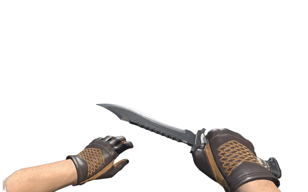 Bowie Knife Black Laminate with Overtake Driver Gloves CS2 skin combo