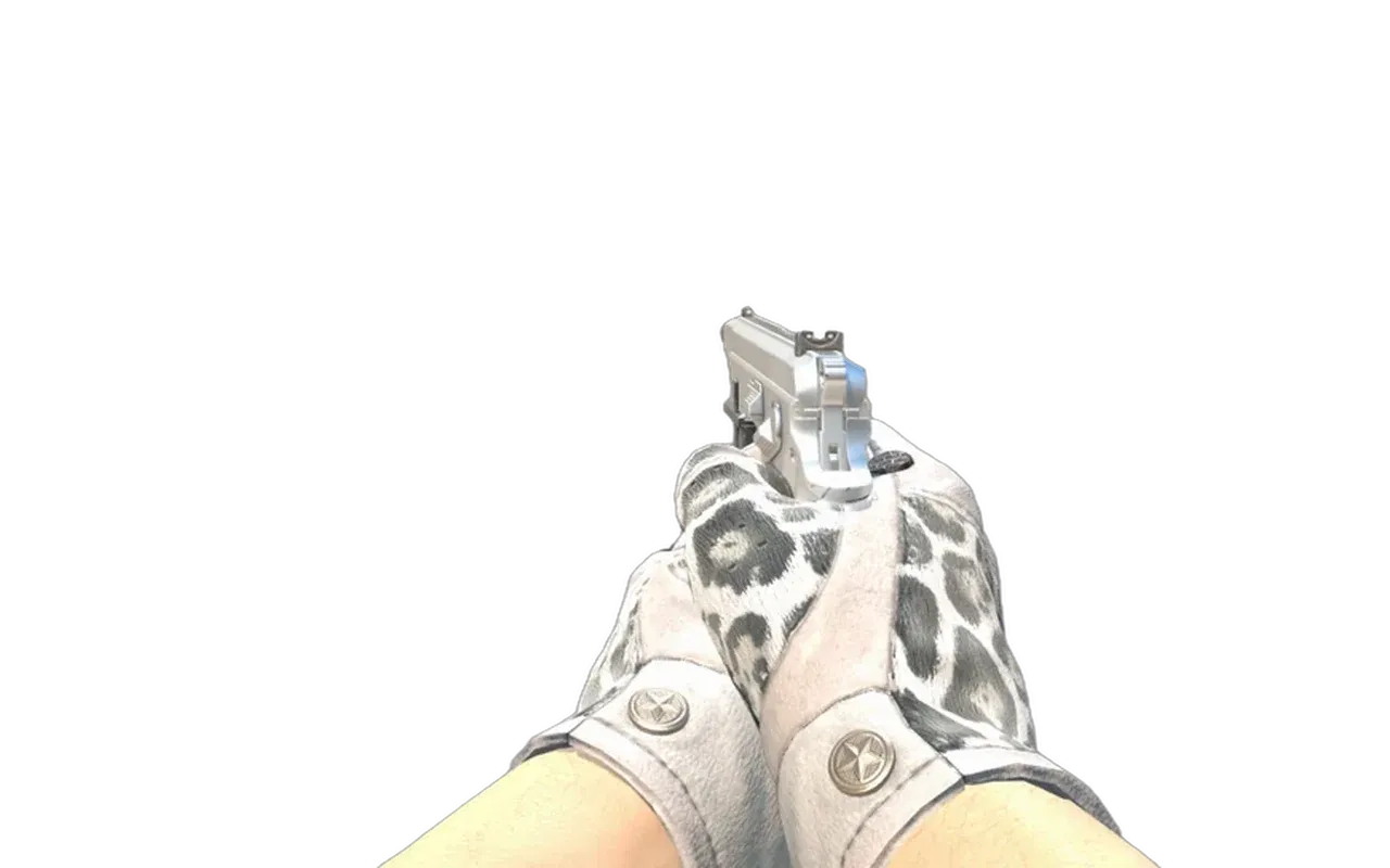 CZ75-Auto Silver with Snow Leopard Driver Gloves CS2 skin combo