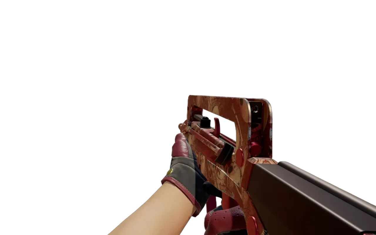 FAMAS Styx with Rezan the Red Driver Gloves CS2 skin combo