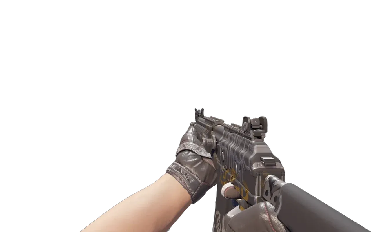Galil AR Metallic Squeezer with Boom! Moto Gloves CS2 skin combo