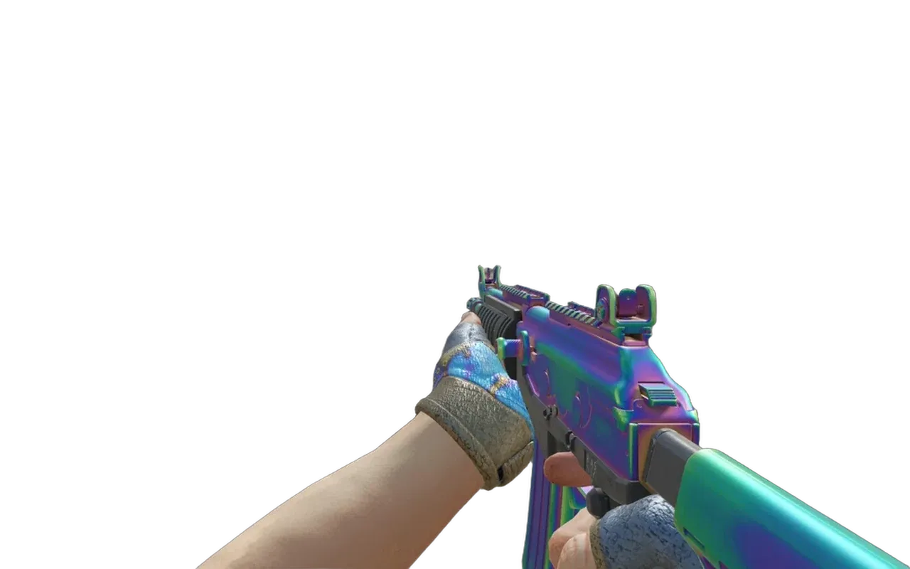 Galil AR Rainbow Spoon with Case Hardened Hydra Gloves CS2 skin combo