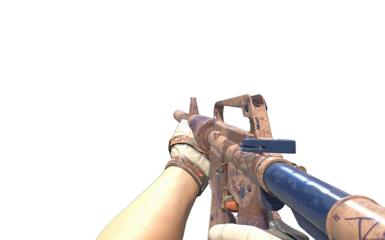 M4A1-S Wash me plz with POW! Moto Gloves CS2 skin combo