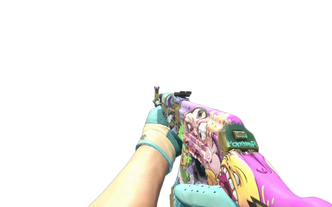 AK-47 B the Monster with Imperial Plaid Driver Gloves CS2 skin combo