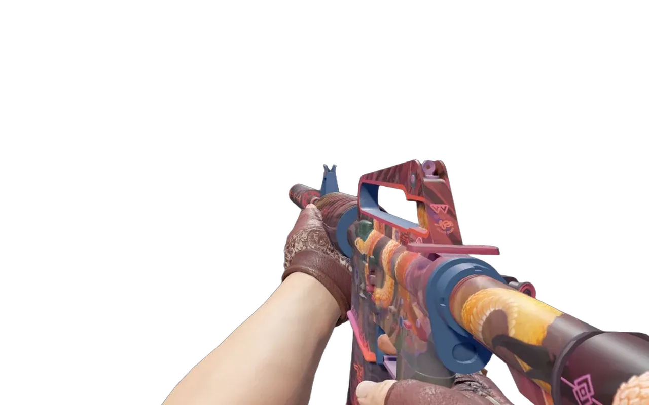 M4A1-S Welcome to the Jungle with Needle Point Broken Fang Gloves CS2 skin combo