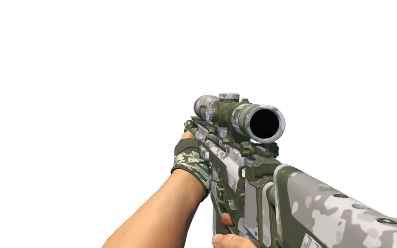 SCAR-20 Arctic Camo Panels with Spruce DDPAT Hand Wraps CS2 skin combo