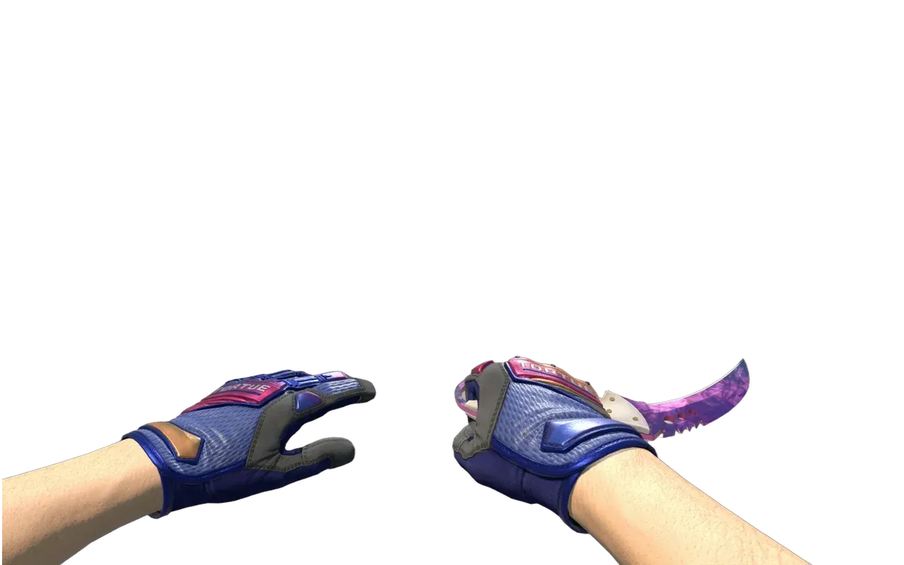 Talon Knife Doppler Phase 2 with Fade Specialist Gloves CS2 skin combo