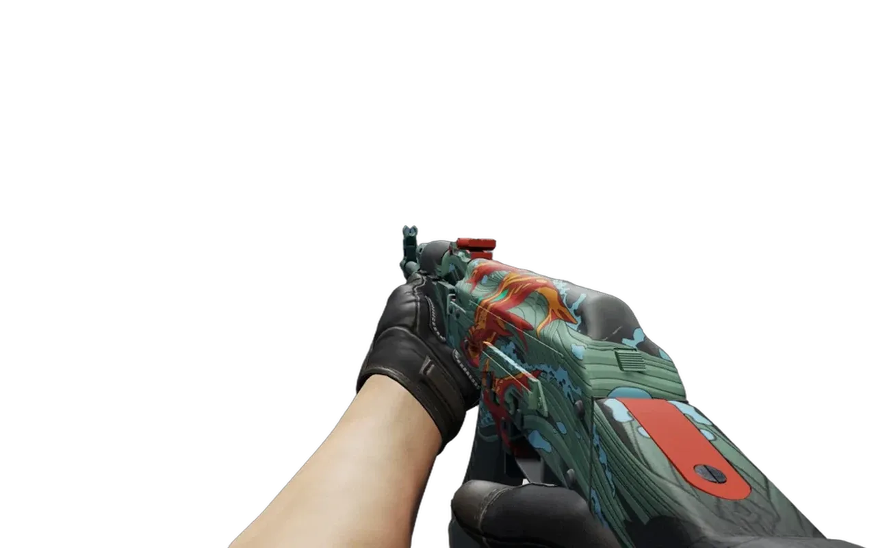 AK-47 Aquamarine Revenge with Blackbook Specialist Gloves CS2 skin combo