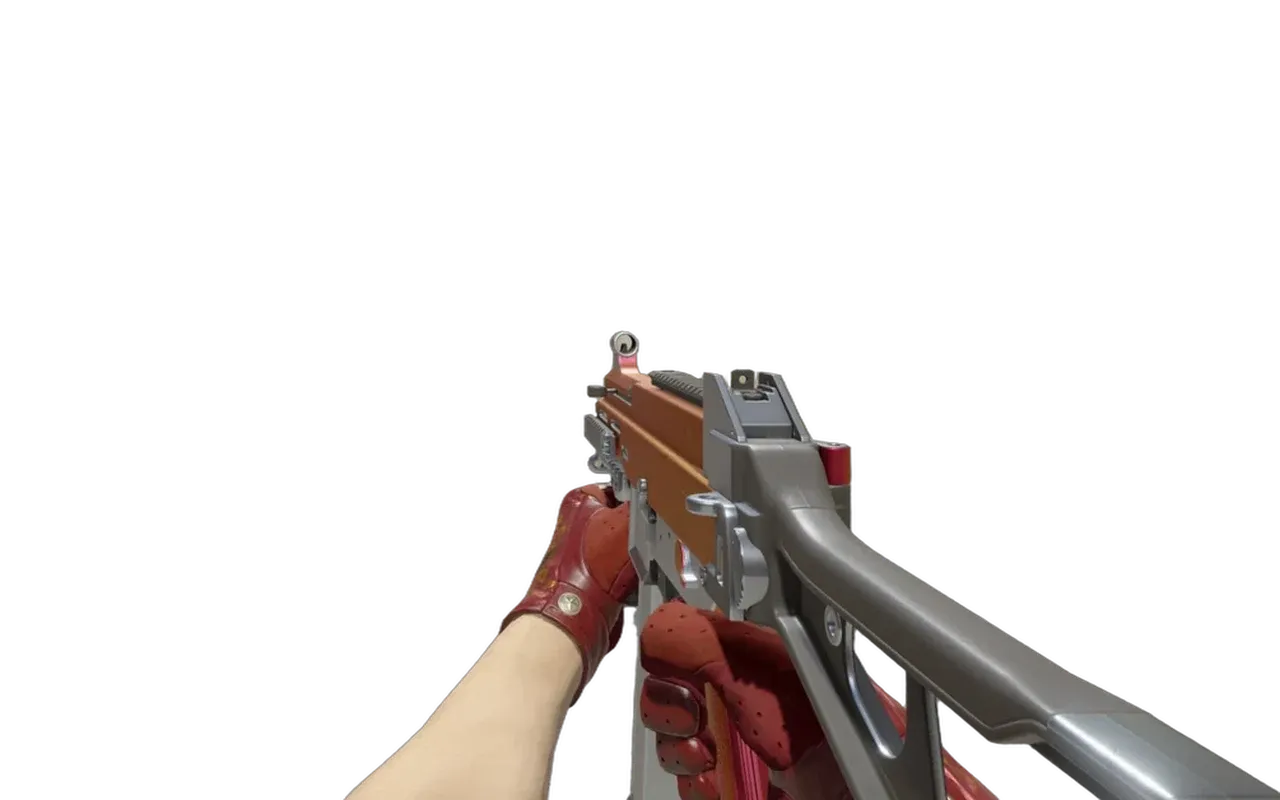 UMP-45 Crimson Foil with Rezan the Red Driver Gloves CS2 skin combo