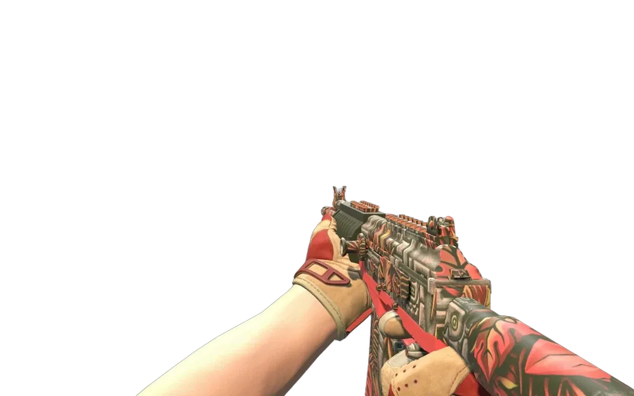 Galil AR Dusk Ruins with Red Racer Sport Gloves CS2 skin combo