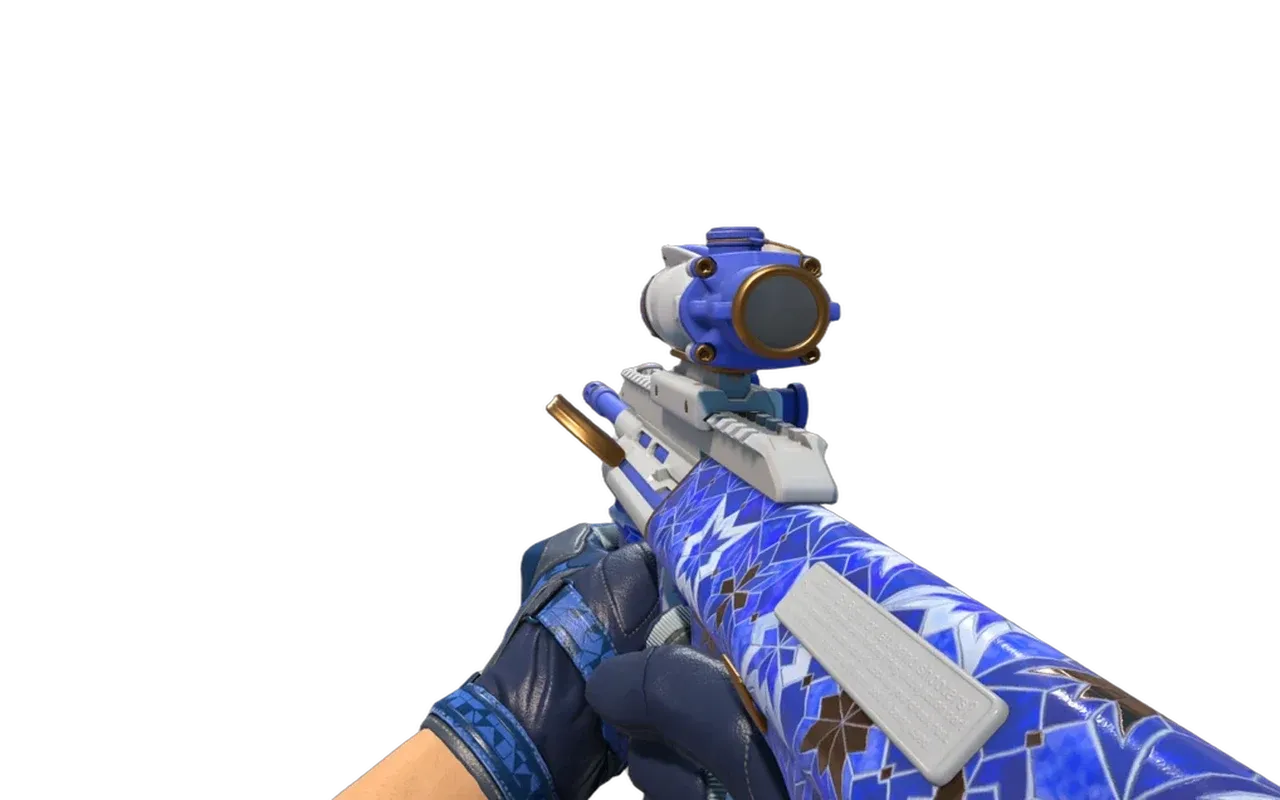 AUG Lapis Lazuli with Polygon Moto Gloves CS2 skin combo