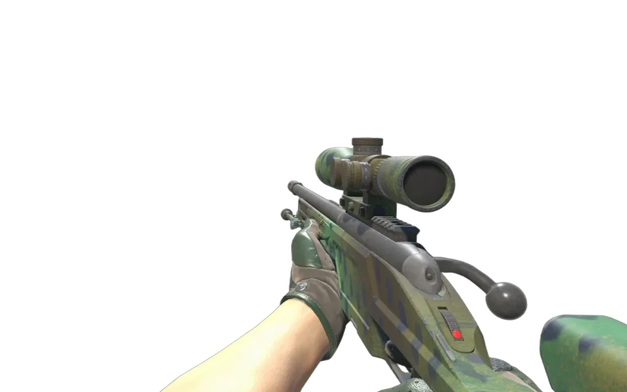 SSG 08 Jungle Dashed with Racing Green Driver Gloves CS2 skin combo