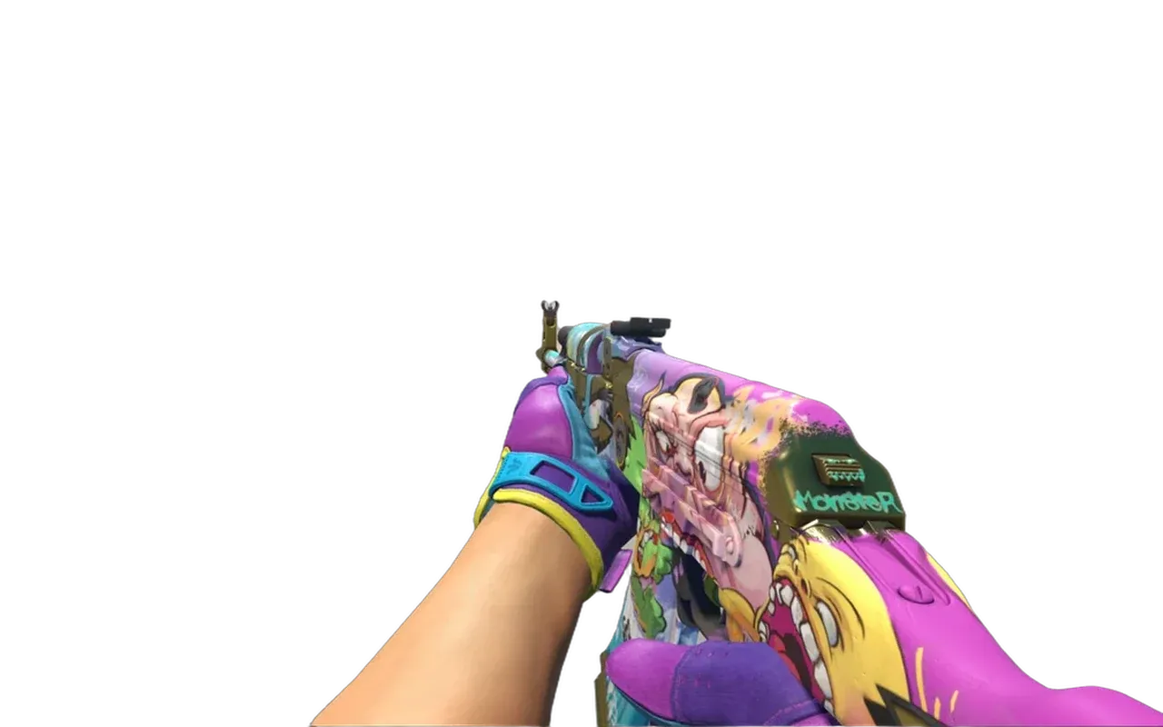 AK-47 B the Monster with Ultra Violent Sport Gloves CS2 skin combo