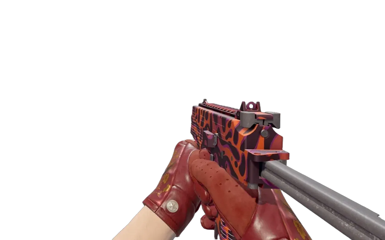 MP9 Ruby Poison Dart with Brocade Crane Driver Gloves CS2 skin combo