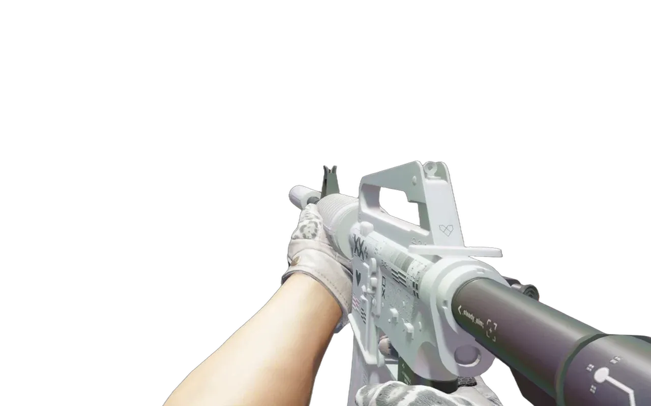 M4A1-S Printstream with Snow Leopard Driver Gloves CS2 skin combo