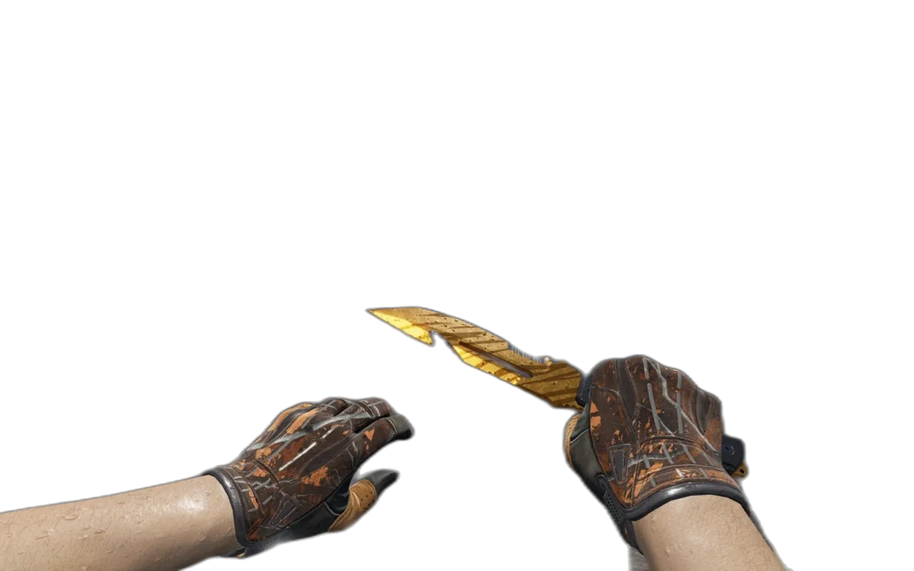 Survival Knife Tiger Tooth with Big Game Sport Gloves CS2 skin combo
