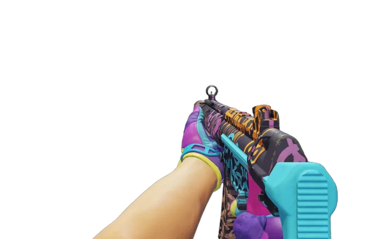 MP5-SD Neon Squeezer with Ultra Violent Sport Gloves CS2 skin combo