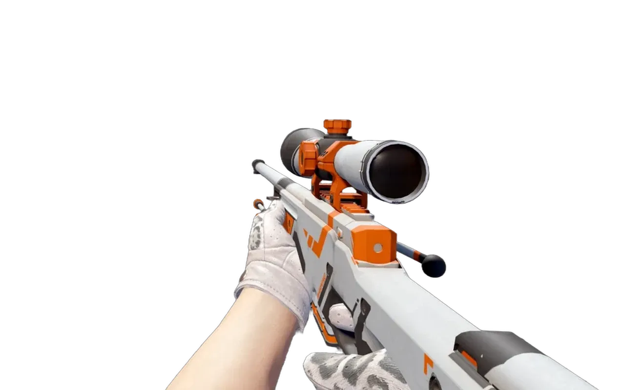 AWP Asiimov with Snow Leopard Driver Gloves CS2 skin combo