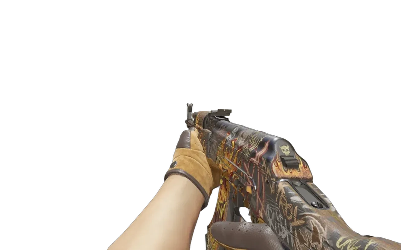 AK-47 Searing Rage with Overtake Driver Gloves CS2 skin combo