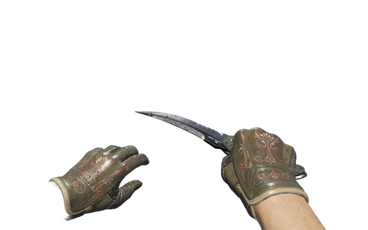 Flip Knife with Creme Pinstripe Sport Gloves CS2 skin combo