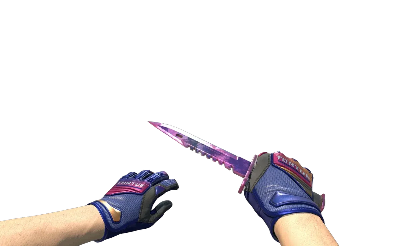 M9 Bayonet Doppler Phase 2 with Fade Specialist Gloves CS2 skin combo