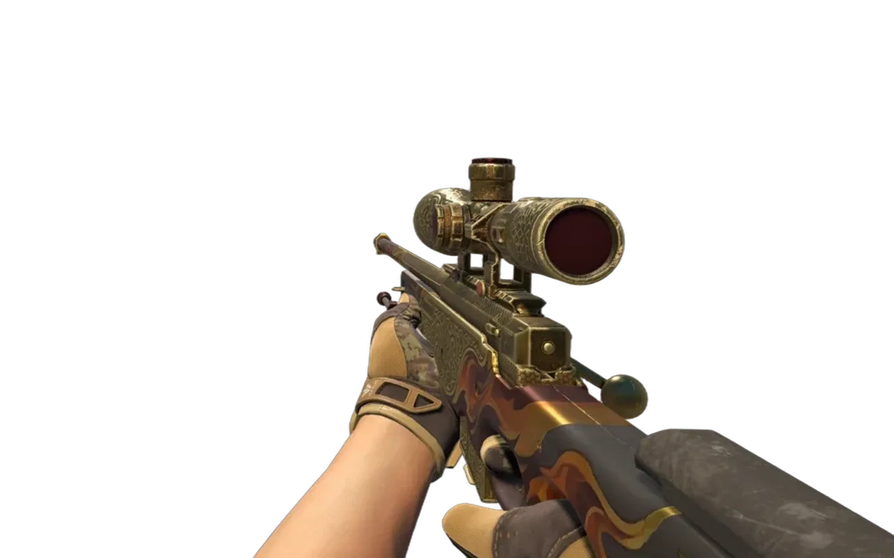 AWP Sovereign Flame with Arid Sport Gloves CS2 skin combo