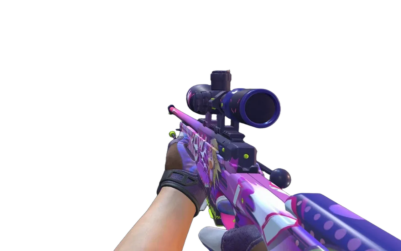 AWP Crakow! with Violet Beadwork Sport Gloves CS2 skin combo