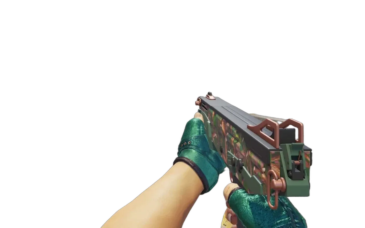 MAG-7 Wildwood with Jade Broken Fang Gloves CS2 skin combo