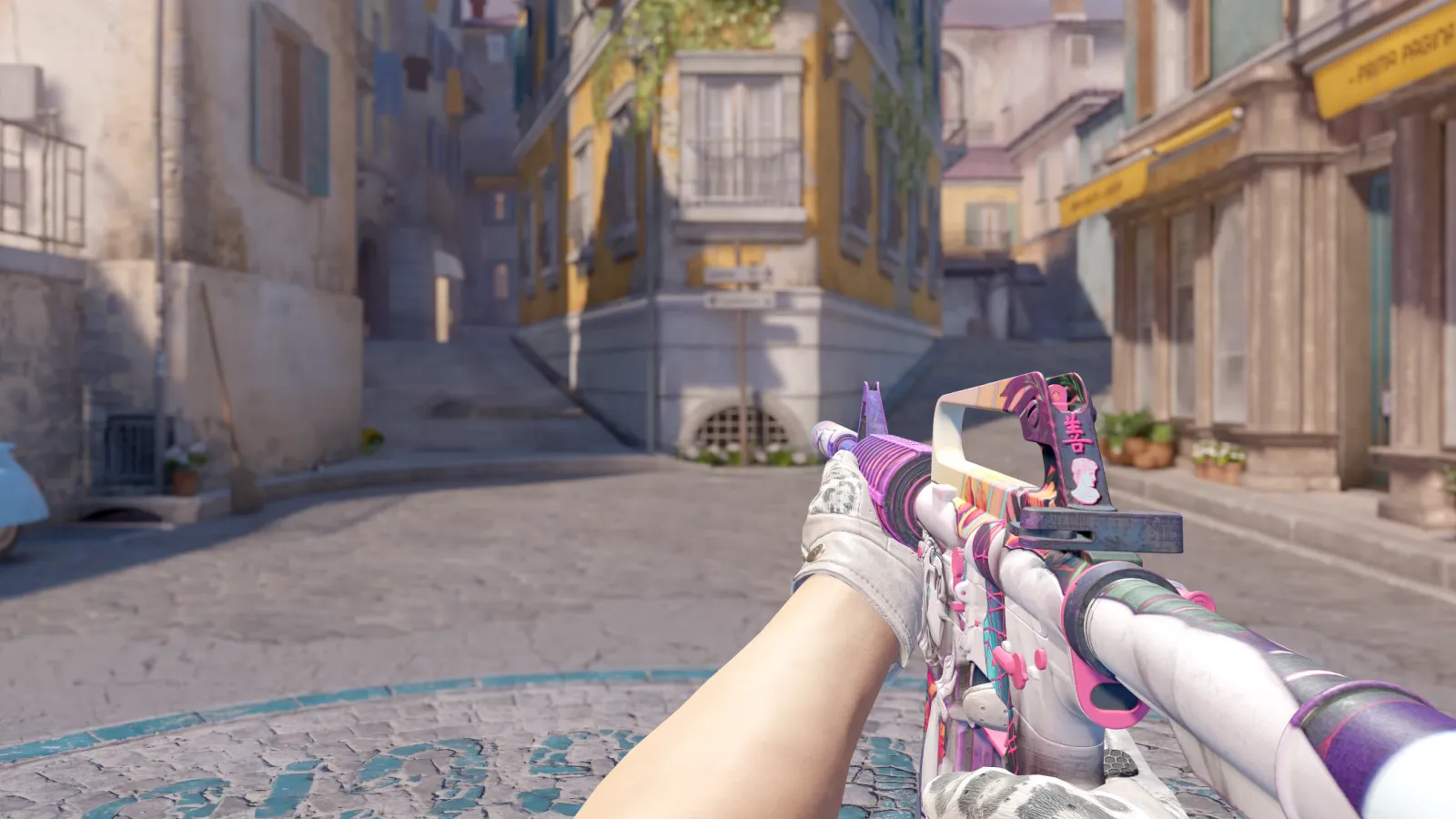 M4A1-S Vaporwave Snow Leopard Gloves, CS2 skin combo screenshot