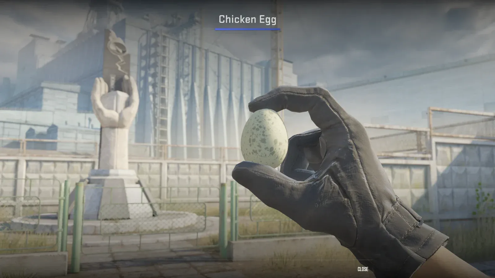 The Chicken Egg held in first-person in the CS2 inspect view